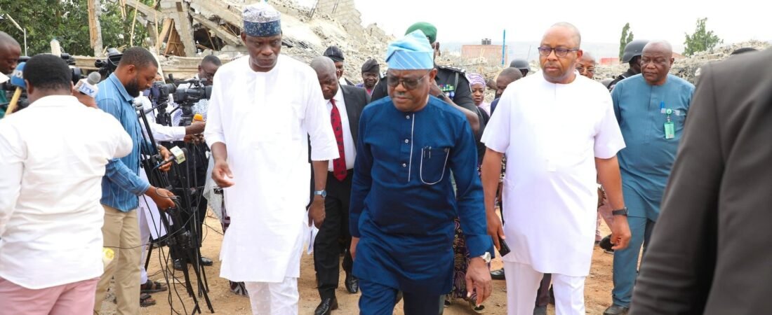 Jikwoyi building collapse: Wike orders arrest of owner, Govt takeover land for public use
