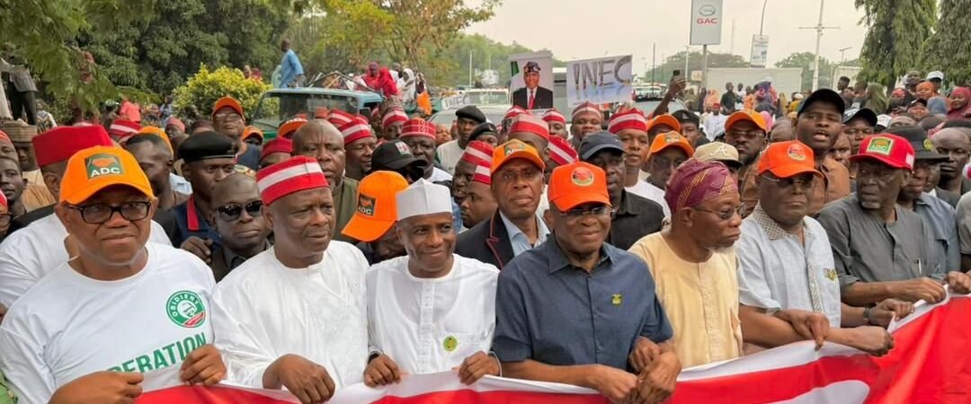 Atiku, Obi, Kwankwaso Lead Opposition Protest Against INEC Over ADC Leadership Dispute