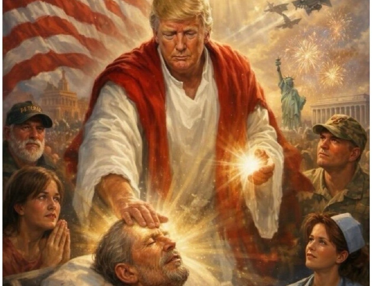 Trump Deletes Jesus-Like AI Image After Blasphemy Outcry