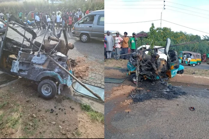 Father Son killed in Jos accident Sunday church trip ends in tragedy as father, son burn to death in Jos accident