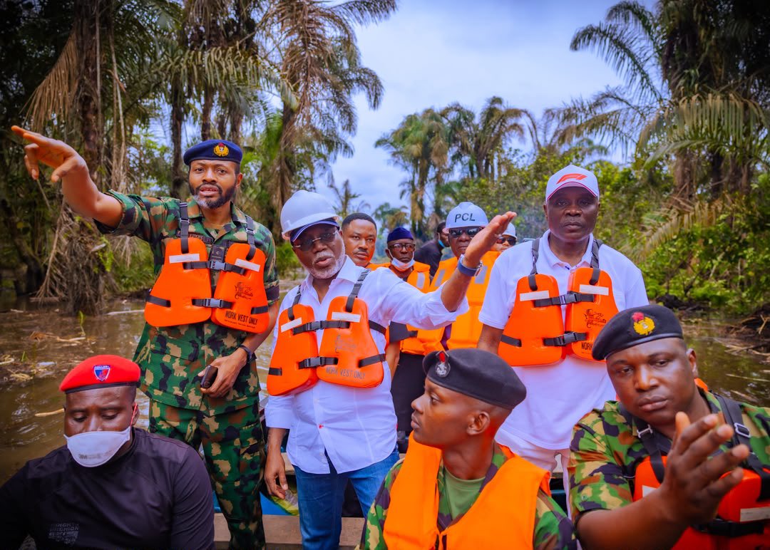 Ondo governor visits plane crash site. PHOTOS: Ondo Governor Aiyedatiwa visits site of plane crash, orders continued search for victims, wreckage