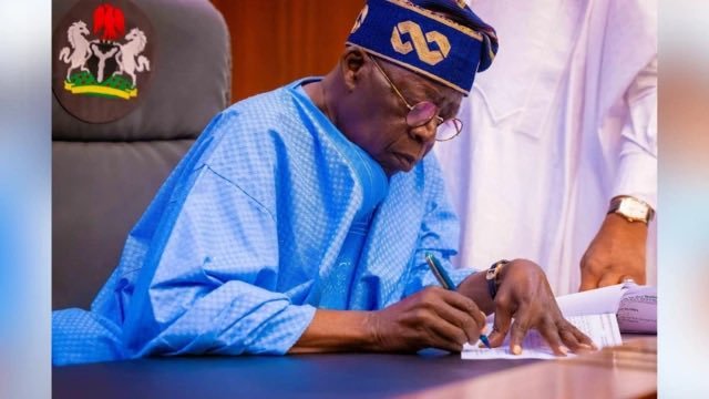 President Bola Tinubu signs