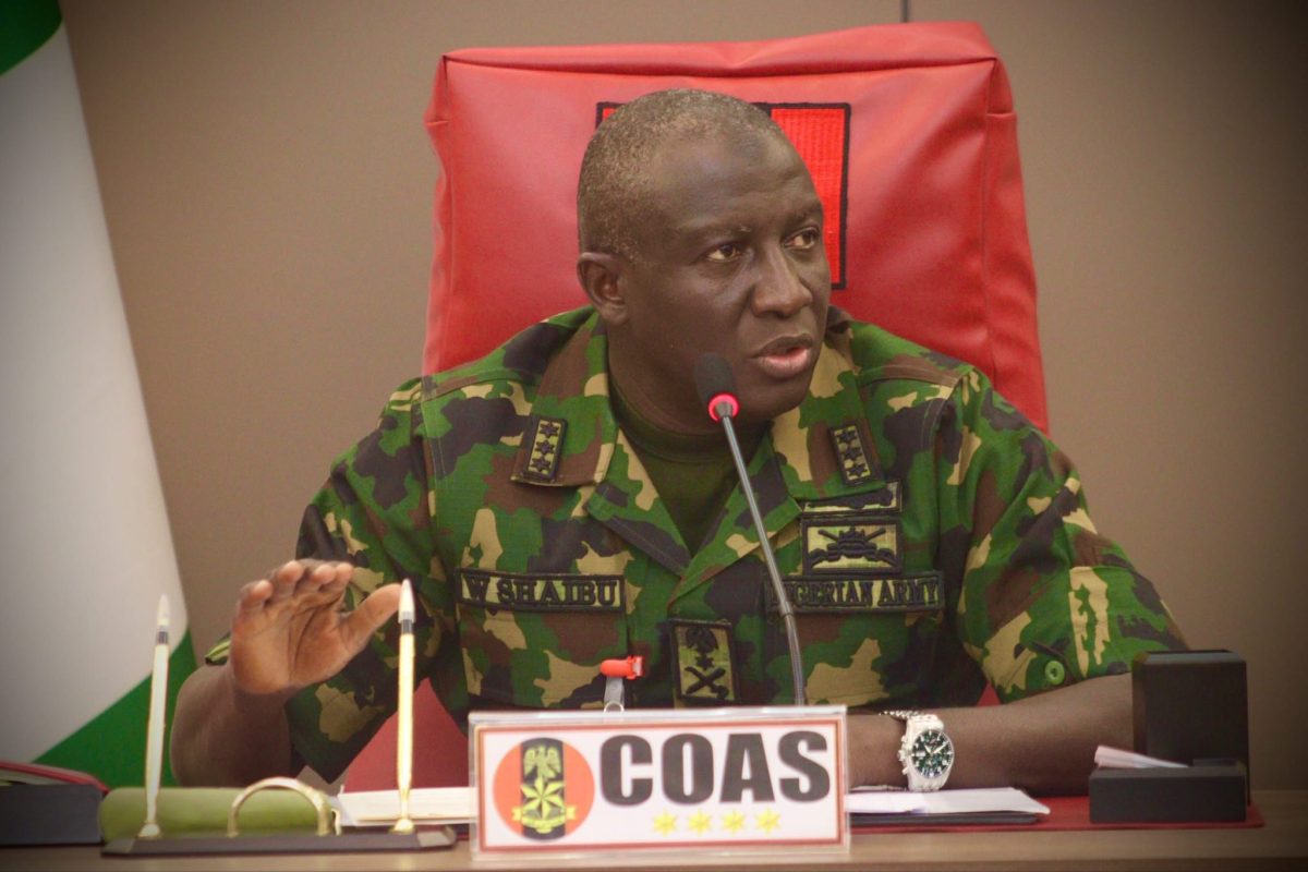 Chief of Army Staff, Lieutenant General Waidi Shaibu . PHOTO CREDIT: NigerianArmyInfo/X