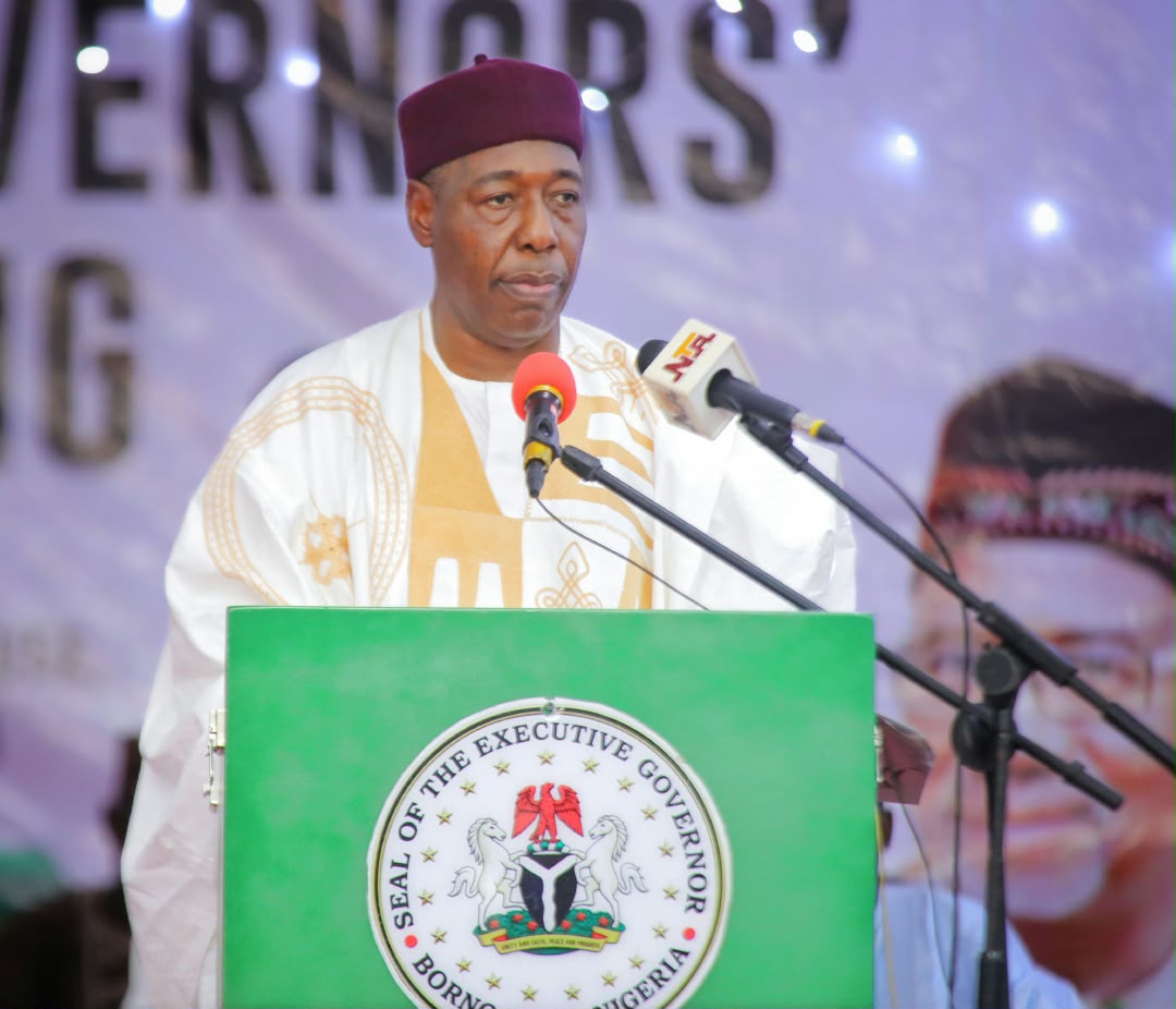 governor Zulum of Borno State Zulum commends Tinubu for reviving Kolmani oil exploration, urges Borno’s oil field work revived