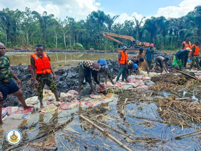 naf recover items from wreckage NAF sustains intensive recovery efforts at Igbokoda as water level drops significantly The Nigerian Air Force (NAF) has sustained intensive recovery operations at the site of the crashed ATR 42-500 aircraft, NAF 931, at Igbokoda, Ondo State, as operations entered Day Fourteen on 19 October 2026. Director of Public Relations and Information, Headquarters, Nigerian Air Force (NAF), Air Commodore Ehimen Ejodame, disclosed this in a statement issued to newsmen on Monday in Abuja. Air Commodore Ejodame said the continuous pumping has significantly reduced the water level at the site, with the recovery team working towards removing most of the remaining water, subject to prevailing conditions. He said the reinforcement of the embankment with sandbags is also ongoing to prevent collapse and maintain stability as dewatering continues. According to him, the operation requires sustained engineering and dewatering efforts under challenging conditions, underscoring the scale and complexity of the recovery mission. "The NAF commends the dedication of all recovery personnel and partner agencies, with special appreciation to Hitech Construction Company for its invaluable support to the ongoing operation. The Chief of the Air Staff, Air Marshal Sunday Kelvin Aneke, commended the recovery team for its resilience and professionalism, reaffirming the NAF’s commitment to completing the operation safely and methodically while supporting the ongoing aircraft accident investigation. He said: "The NAF remains deeply conscious of the pain and anguish of the bereaved families and extends its heartfelt condolences to them. "The Service remains committed to sustaining recovery efforts and providing timely, verified updates as the operation progresses. It also appreciates the patience and cooperation of the Igbokoda community and the continued support of all stakeholders.
